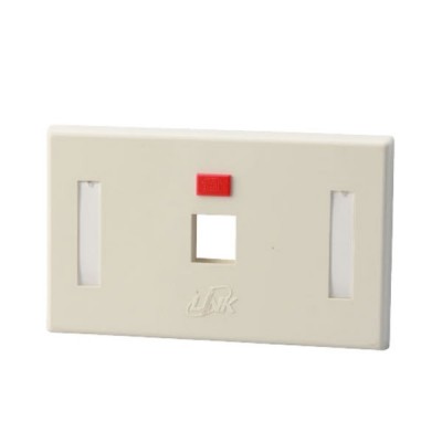 Link US-2001A Face Plate 1 Port With Icon & Lable ID, Ivory color