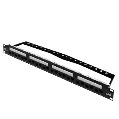 Link US-3226A CAT 6A Unshield Staggered Port Patch Panel 24 Port w/Cable Management