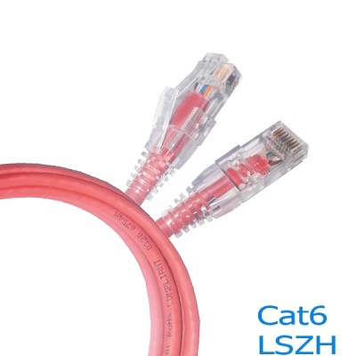 Link US-5110LZ-2 LSZH RJ45 Patch Cord Cat6 UTP, Length 10 Mate., Red