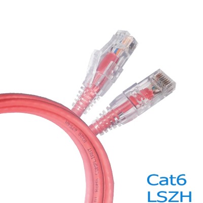 Link US-5110LZ-2 LSZH RJ45 Patch Cord Cat6 UTP, Length 10 M., Red