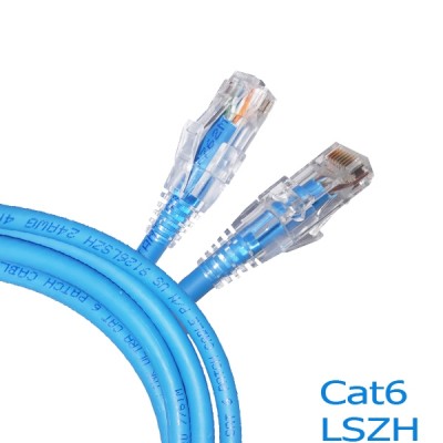 LINK US-5105LZ-4 LSZH RJ45 Patch Cord Cat6 UTP, Length 5M., Blue