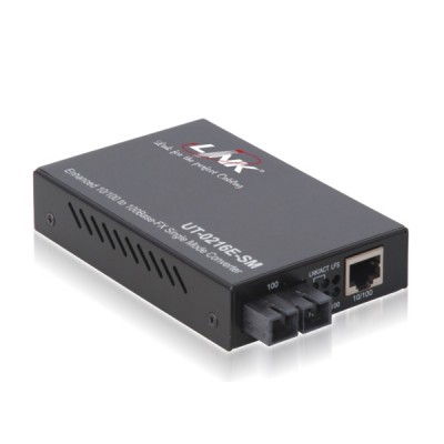 Link UT-0216E Enhance Fiber Optic Media Converter RJ45/SC (MM.) 10/100 Mbps, Distance 2 km. (Indoor Only)