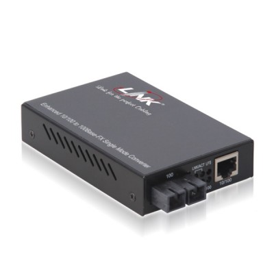 Link UT-0216E-SM30 Enhance Fiber Optic Media Converter RJ45/SC (SM.) 10/100 Mbps, Distance 30 km. (Indoor Only)