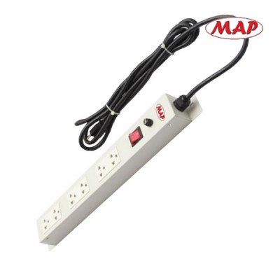 MAP M7-00006 Power Distribution Unit 6 Universal (PDU) Outlet 3M., Line Suppression