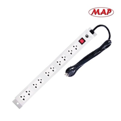 MAP M7-00010 Power Distribution Unit 10 Universal (PDU) Outlet 3M., Line Suppression