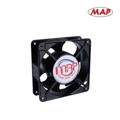 MAP M7-05001 Ventilating Fan 4”x1 Heavy Duty, 2 Ball Bearing, Aluminum Housing (สายไฟมีความยาว 1.5 เมตรพร้อมปลั๊ก)