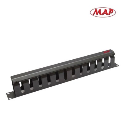 MAP M7-06003 Cable Management Panel with Cover, 1U Rack Mountable