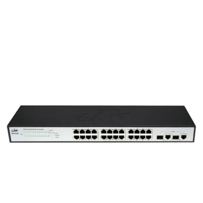 Link PF-0126 Switch 26-Port Fast Ethernet, 24 FE + 2 GE/SFP Combo, Auto MDI/MDIX