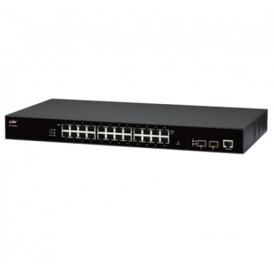 Link PG-4026A 26-Port L2 Managed GIGABIT SWITCH,  Rackmount Switch (10/100/1000Mbps Ethernet) , 24 GE + 2 SFP (GE) Port, Metal Enclosure