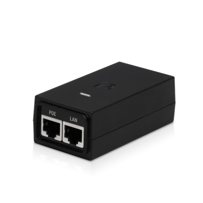 Ubiquiti POE-24-12W-G Gigabit PoE Adapter 24VDC/0.5A Designed for Use with Ubiquiti 24V PoE Devices, 2-Port 10/100/1000 Ethernet, Reset Button