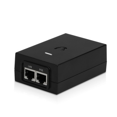 Ubiquiti POE-24-24W-G Gigabit PoE Adapter 24VDC/1A Designed for Use with Ubiquiti 24V PoE Devices, 2-Port 10/100/1000 Ethernet, Reset Button