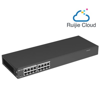 Reyee RG-ES216GC 16-Port Gigabit Smart Cloud Mananged Switch, Rack-Mountable Steel Case