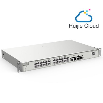 Reyee RG-NBS5100-24GT4SFP Switch 24-Port Gigabit L2+ Managed, 24 Gigabit RJ45 Ports, 4 SFP Ports, Rack-mountable Steel Case