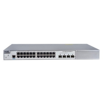 Ruijie RG-S2928G-E V3 24 10/100/1000BASE-T ports 4 1G SFP ports (non-combo) , L3-Managed Gigabit Switch Managed by Ruijie Cloud