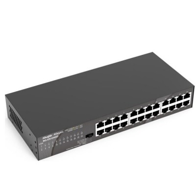Reyee RG-ES124GD Switch 24-Port Gigabit 10/100/1000 Mbps RJ45 Unmanaged Switch, Rack-Mount Support