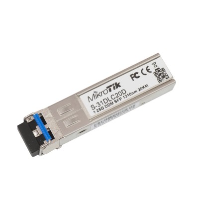S-31DLC20D : SFP Transceiver 1.25G , 1310 nm Dual LC connector, 20,000 meter Single-Mode Fiber Connection with DDMI