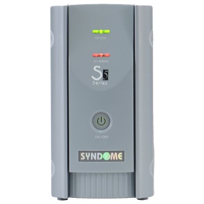 SYNDOM S5-800 (800VA/360Watt)  มีระบบป้องกันไฟกระชากทางสายโทรศัพท์ (Surge Protection)