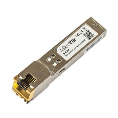MikroTik S-RJ01 10/100/1000 Mbps RJ45 to SFP Copper Module,1.25Gbps