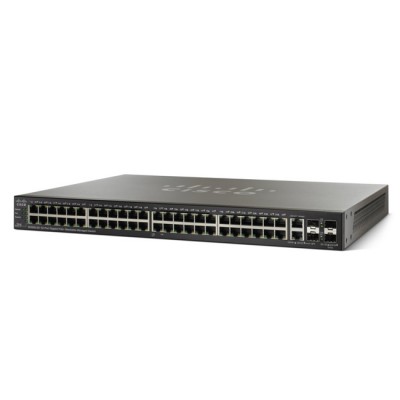 SG500-52 : 48 Port Gigabit Stackable Managed L3 Switch + 2 Port Gigabit Combo (SFPs) + 2-Port SFPs, Rack-mountable