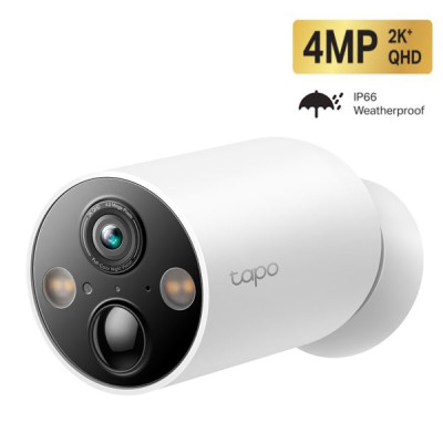 tp-link Tapo C425 4MP Smart Smart Wire-Free Security Camera, 2K QHD Live View, 2.4 GHz Wi-Fi, 850 nm IR LED (up to 49 ft), Full-Color Night Vision, IP66 Weatherproof