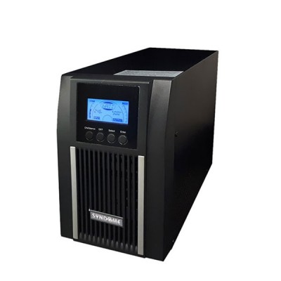 SYNDOME TE-1K (TE-1000) 1000VA/900W True Online Double-Conversion Design, DSP Control, Programmable LCD Display, Universal Socket 3 Outlet (ส่งฟรีทั่วประเทศ)