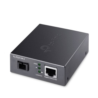 tp-link TL-FC311B-2 Gigabit Single-mode SC WDM Bi-Directional Fiber Media Converter, 1× Gigabit SC Port, 1× Gigabit RJ45 Port (Auto MDI/MDIX) SPEC: Full-duplex, Tx:1310 nm, Rx:1550 nm, Up to 2 km. (ใช้คู่กับ TL-FC311A-2)