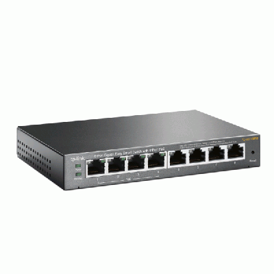 tp-link TL-SG108PE 8-Port Gigabit Easy Smart Switch with 4-Port PoE (802.3af), PoE Power Budget 55W, VLAN, Static Link Aggregation Supports