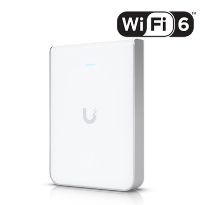 Ubiquiti U6-IW UniFi AC In-Wall Wi-Fi 6 (802.11ax), Dual-Band 2.4GHz & 5GHz, Dual-Band 2.4GHz (573.5 Mbps)+ 5GHz (4.8 Gbps), 802.3af PoE Supported