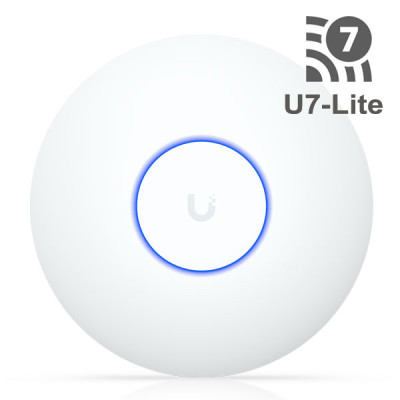 Ubiquiti U7-Lite (UniFi 7 Lite) WiFi 7 Ceiling Indoor Access Point, 1 x 2.5 GbE RJ-45 Port PoE+ Support (PoE Not Included)