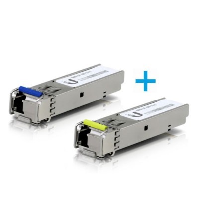 UBiQUiTi UF-SM-1G-S 1.25G SFP BiDi Transceiver Wavelength 1550/1310nm  Single LC Connector, 3 Km. Single-Mode (2-Pack)