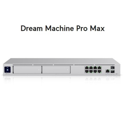 UBiQUiTi UDM-Pro-Max (Dream Machine Pro Max) 10G Cloud Gateway with 200+ UniFi device / 2,000+ client, 5Gbps IPS routing, Redundant NVR storage.
