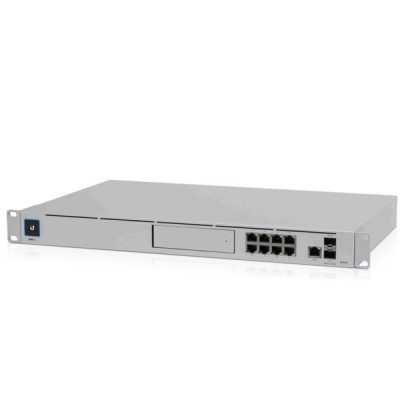 UBiQUiTi UniFi Dream Machine Pro (UDM-Pro) All-In-One Enterprise Network Security Gateway Dual-WAN /2 WAN (1G + 10G SFP+), 9 LAN (8-Port 1G + 1-Port 10G SFP+) + 3.5"/2.5" HDD Bay for NVR Storage (no hdd included)
