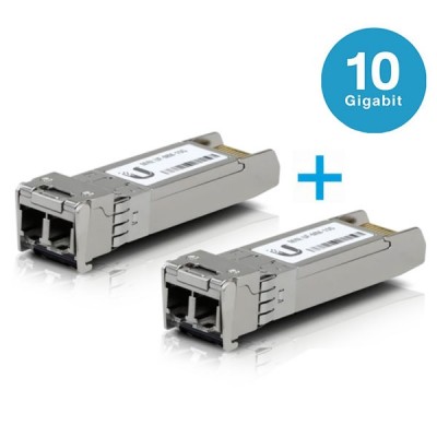 UBiQUiTi UFiber UF-MM-10G SFP 10G Transceiver Module, 850 nm Duplex LC Connector, 300 Meter Multi-Mode (2-Pack)