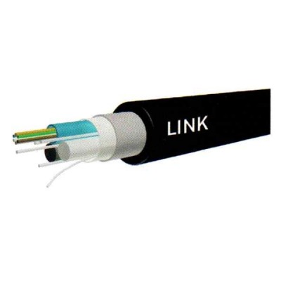 Link UFC9704MN Fiber Optic 4 Core OS2 9/125 μm Single-Mode, MINI ADSS, Multi Tube 3-Twisted Cable (Tensile 1,200 N)