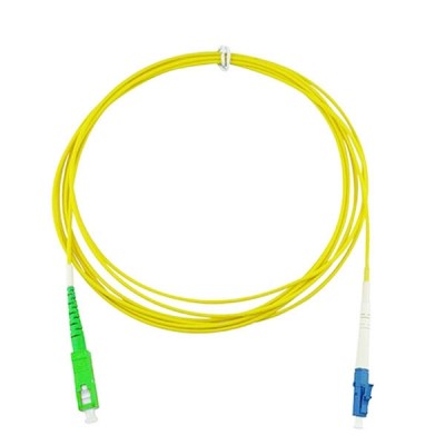 Link UFP962S38-03 Fiber Optic SC-LC Patch Cord OS2 (SC/APC-LC/UPC), Simplex Single-mode, (3.0 mm Jacket)/APC-UPC, Lengths 3 m.