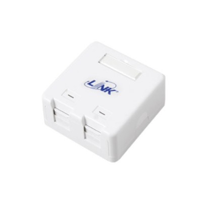 Link US-2119 Surface Mount Box 2 Port With Shutter (No Modular Jack)