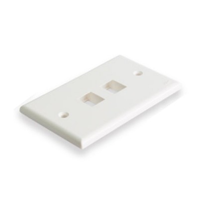 Link US-2312 Shiny Face Plate, 2 Port White