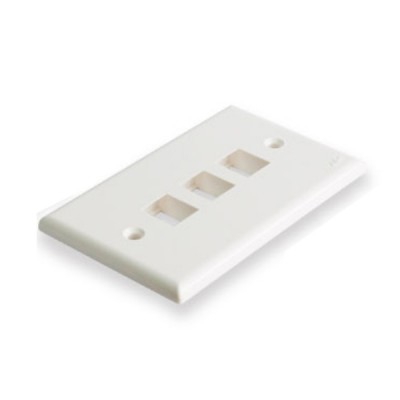 Link US-2313 Shiny Face Plate, 3 Port White