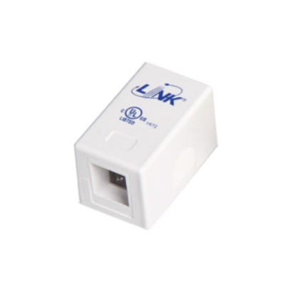 Link US-2401 Surface White Mount Box 1 Port (No Modular Jack)