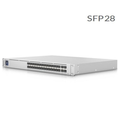 Ubiquiti USW-Pro-Aggregation 32-Port, Layer 3 Switch High-Capacity 10G SFP+ and 25G SFP28 Connections, Rack-Mountable Steel Case