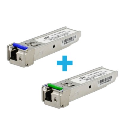 Link Set UT-9113WDHP-40+UT-9114WDHP-40 SFP BIDI Transceivers Single Fiber, Single-Mode (SM), 1310/1550, 40 Km.