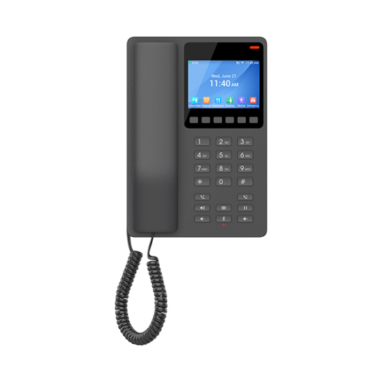 Grandstream GHP631W Dual Band Wifi 6 Desktop IP Phone 3 SIP Phone 3 Line LCD 3.5" Color PoE support Desktop Hotel phone Adapter include Black