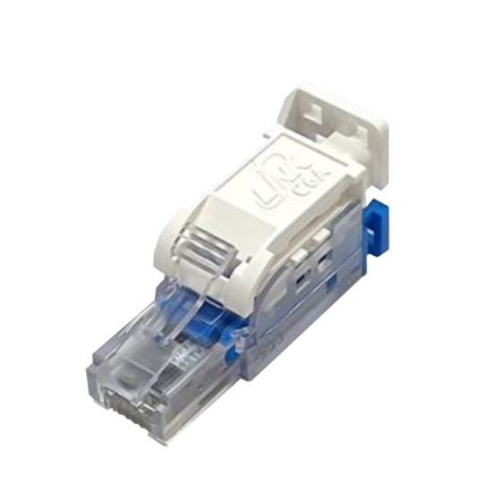 Link US-6110TF CAT 6A UTP RJ45 PLUG, SUPER-S, Field Terminate, White/Blue, 1 Pcs./ Pack