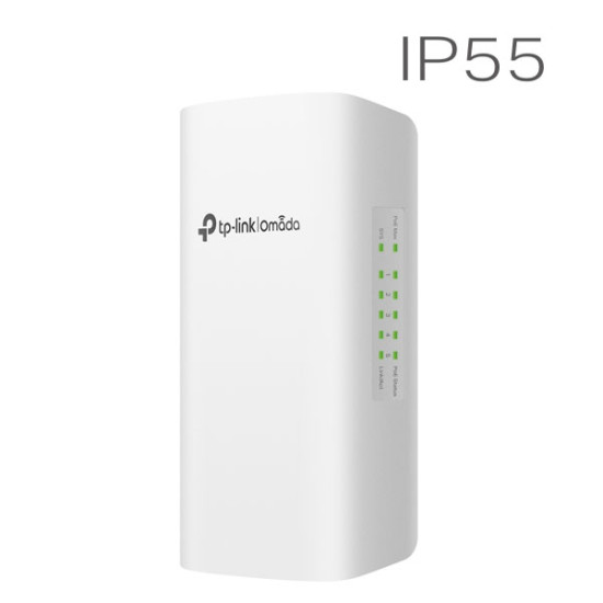 tp-link SG2005P-PD Omada 5-Port Gigabit L2 Smart Switch with 1-Port PoE++ In + 4-Port PoE+ Out (Up to 200m. PoE Distance), Outdoor Weatherproof (IP55), Centralized Cloud Management