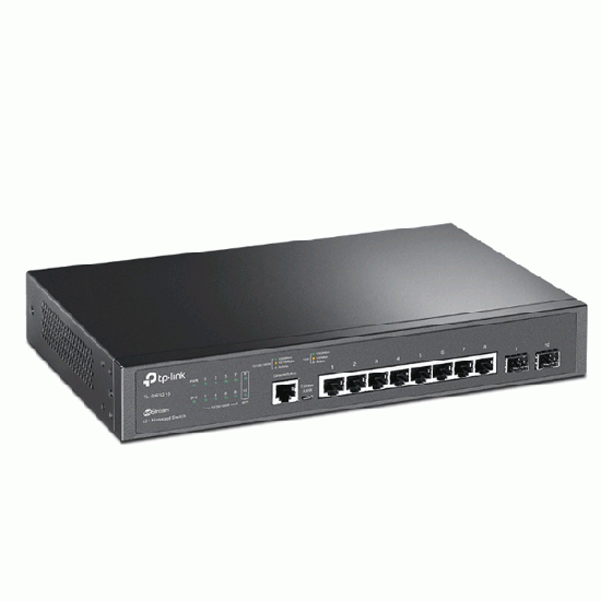 tp-link TL-SG3210 JetStream 8-Port Gigabit L2 Managed Switch + 2 SFP Slots, VLAN, QoS, Link Aggregation Support, Rack Mountable 