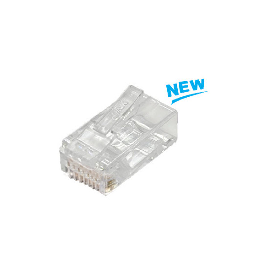 Link US-1002AA CAT6 New RJ45 Plug Transparent Clear (10 Pcs/Pkg.)