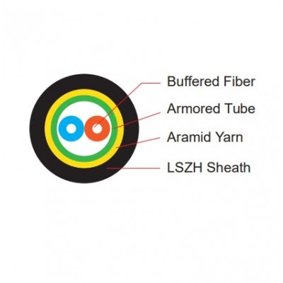 Link UFH9301RA FTTH ROUND, ARMORED 1C, Fiber Optic Cable, Indoor-Outdoor, LSZH (Distribution)