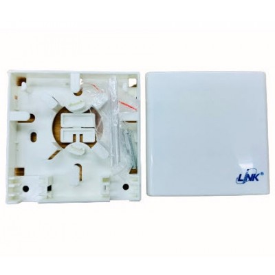 Link UFH3026 FTTH Mini Housing Outlet for 2 x SC Simplex or 2x LC Duplex Outlet เปล่าฝาสไลด์ได้