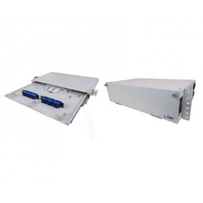 Link UF-4102A FDU SLIDE 120-144Core, Slide w/Cover, Rack Mount, w/Tray & Acc., Unload, Not Include F.O. Adapter Plate