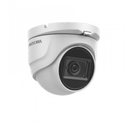 HIKVISION DS-2CE76H0T-ITMFS Analog Turret Camera 5M CMOS high quality imaging and Audio, 2.8mm, 3.6mm auto focus lens, 30m Smart IR, Water proof and Dust resistant IP67